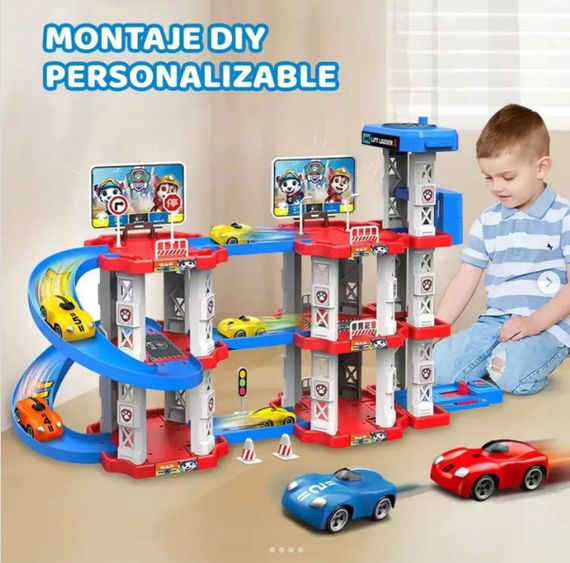 Игрушечный трек парковки Childrens Rail Car MH2004 Щенячий патруль 75 деталей 3 машинки | Зображення 3