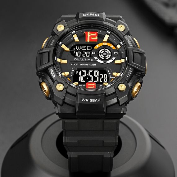 Годинник S2kmei 2018GDBK Gold-Black | Зображення 3