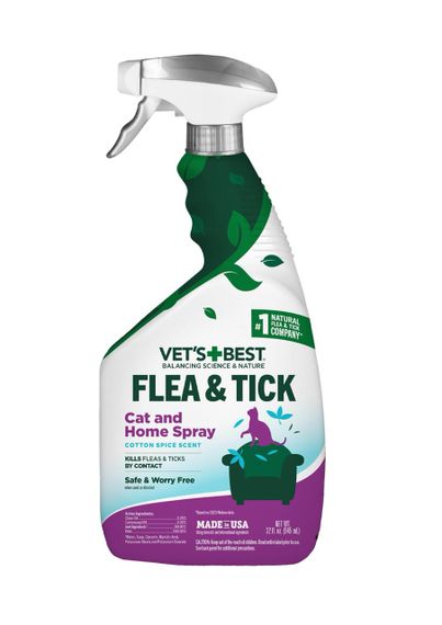 Спрей від бліх і кліщів для котів і дому Vet's Best Flea & Tick Home Spray for Cats Cottonspice, 946 мл