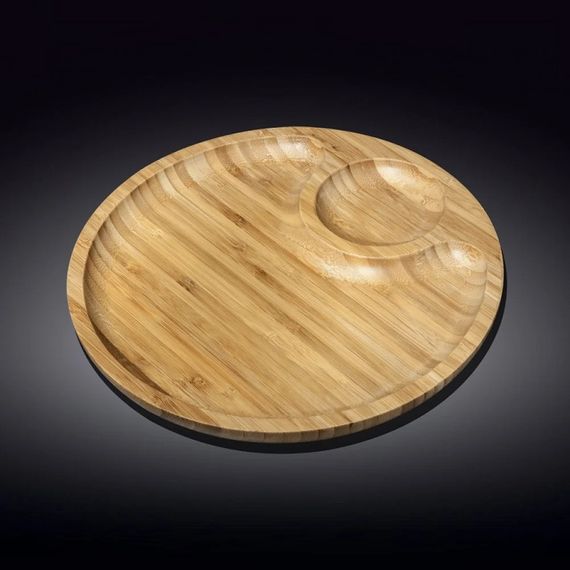 Блюдо бамбукове кругле Wilmax (Вілмакс) Bamboo 35,5 см (WL-771045)