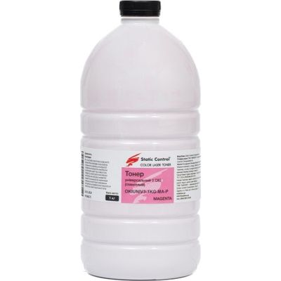 Тонер Okidata 3 (Glossy) 1кг magenta фасовка Static Control (OKIUNIV3-1KG-MA-P)