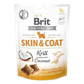 Лакомства Brit Care Dog Snack Skin & Coat для красоты шерсти у собак 150 гр