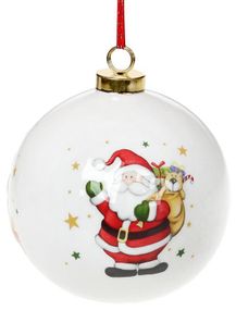 Набор керамических шаров Happy New Year 10х10х11.5см 4 штуки
