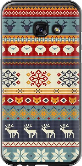 Чехол на Samsung Galaxy A3 (2017) Рождественский орнамент "3303u-443-17620"