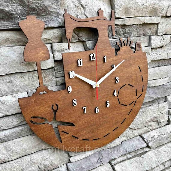 Настінний годинник персоналізований Корпоративний подарунок Тематичний годинник швачка | Зображення 2