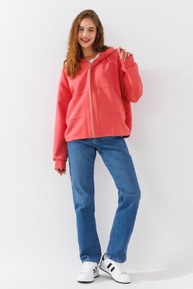 Толстовка однотонна жіноча 24-103 3XL Теракотовий shop (2000990652652) | Зображення 3