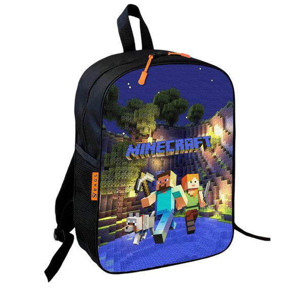 Рюкзак школьный детский 36х27см Майнкрафт Крипер "Minecraft" с принтом для мальчика (00594)