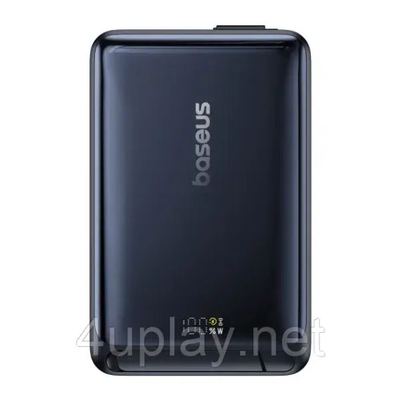 Беспроводной магнитный повербанк Baseus Nomos Qi2 Magnetic PowerBank 10000mAh 45W Black | Зображення 3