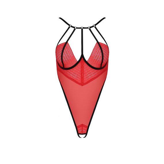 Боді з високим вирізом стегна Passion Exclusive AKITA BODY S/M, red | Зображення 4