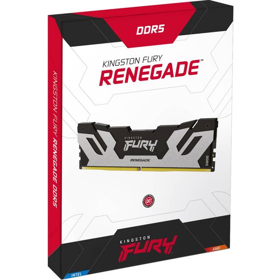 Модуль памяти для компьютера DDR5 48GB (2x24GB) 8000 MHz Renegade Black/Silver Kingston Fury (ex.HyperX) (KF580C38RSK2-48) | Зображення 4