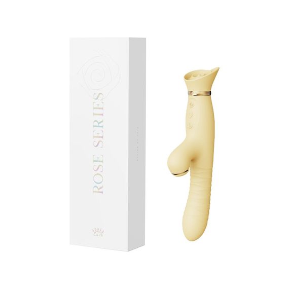 Пульсатор-вібратор із вакуумною стимуляцією клітора Zalo - ROSE Thruster Lemon Yellow | Зображення 8