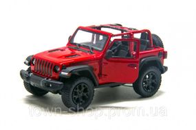 Коллекционная игрушечная модель джипа JEEP WRANGLER 5'' KT5412WA металлический (Красный)
