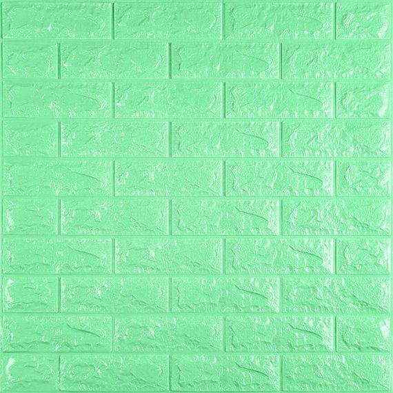 3D панель самоклеюча 700х770х7мм цегла М'ятний (012-7) SW-00000050