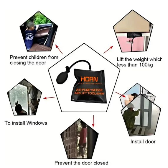 Надувная монтажная подушка-клин для выравнивания дверей и окон HORN | Зображення 2