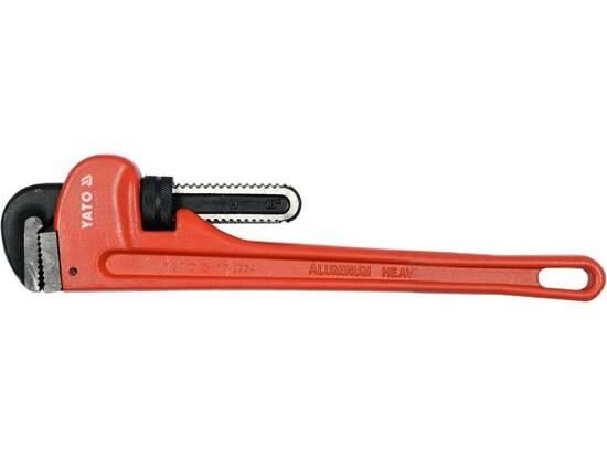 Ключ трубний YATO 600 мм (24"), max Ø= 2,5" (63mm), з алюмінієвою ручкою YT-2225