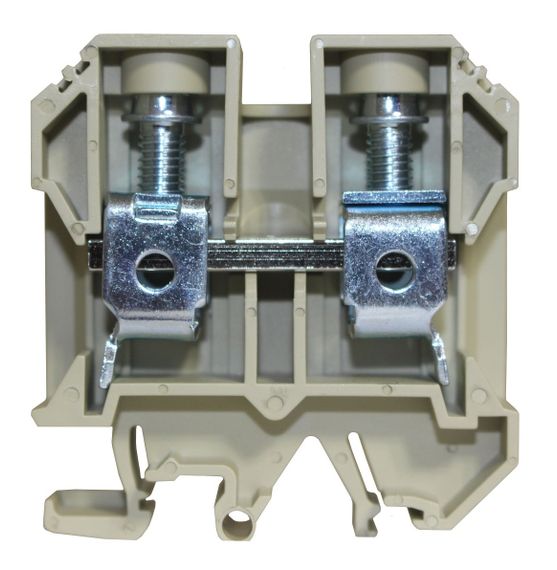 Клема КНГ-SAK-35EN 125А 6-35мм2 гвинтова бежевий набірна на DIN-рейку без маркера без кришки Ny95505488