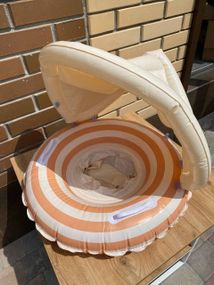 Надувне коло з трусиками та дахом для захисту від сонця Помаранчева полоса