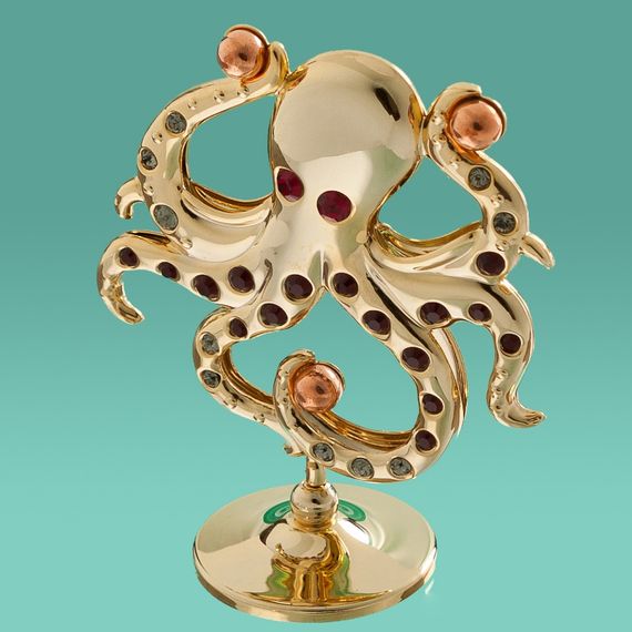 Декоративная фигурка со стразами Octopus 9 cм
