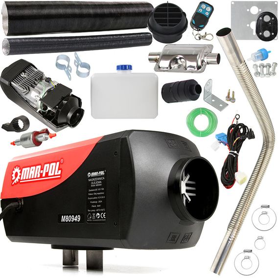 Масляний дизельний обігрівач 8 кВт, 12В, з пультом і дисплеєм, захист від перегріву