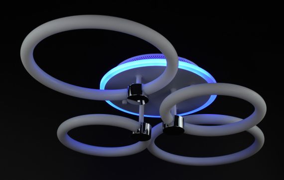 Люстра світлодіодна стельова LED світильник для квартири на стелю лед з пультом 26950 Білий 12х43х65 см. | Зображення 6