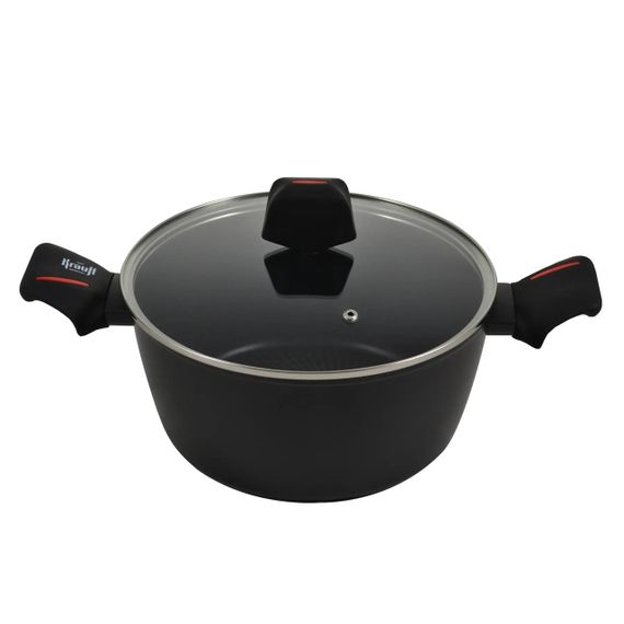 Кастрюля Krauff Smart Fry 25-45-160, 4.3 л, 24 см, алюминиевая с крышкой и антипригарным покрытием | Зображення 1