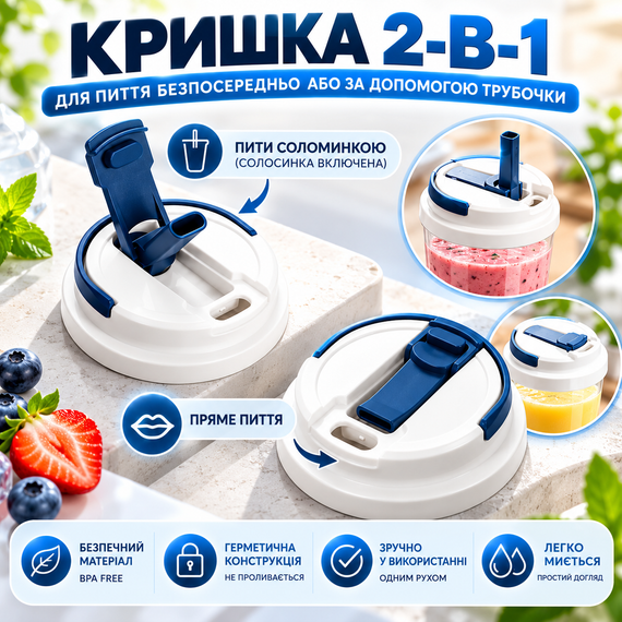 Електричний шейкер 500 мл акумуляторний синій з USB Type-C, автоматичним змішуванням, соломинкою для протеїну та коктейлів | Зображення 5