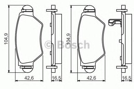 Колодка гальм. диск. OPEL ASTRA G задн. (вир-во Bosch) BOSCH 0986495250 на VAUXHALL ASTRA Mk IV (G) купе (F67)