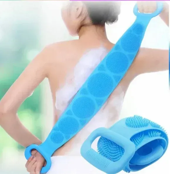 Силіконова мочалка очищуюча щітка для душу Silicone bath towel | Зображення 1