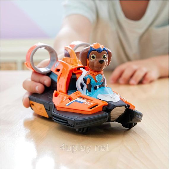 Щенячий Патруль Мегакіно 2023: Катер та фігурка Зуми. Paw Patrol Zuma Mighty Movie Hovercraft. Світло, звук | Зображення 5