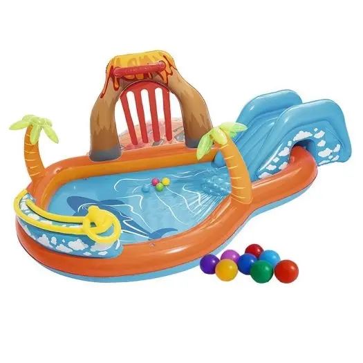 Надувний ігровий центр Bestway 53069 Лагуна з гіркою та кульками | Зображення 6
