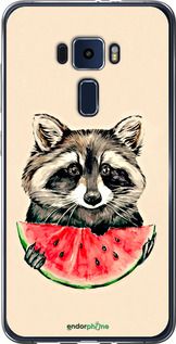 Чохол на Asus Zenfone 3 ZE552KL Єнотик з кавуном "4605u-448-2448"