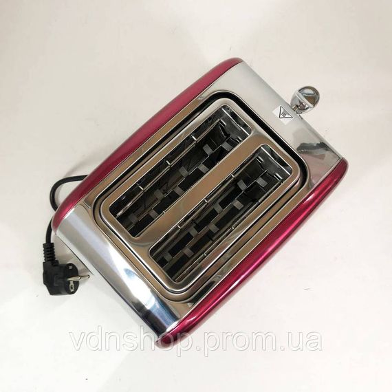 Тостер для офиса и кафе Magio MG-286, Тостер для тонких ломтиков хлеба компактный ZE-63 | Зображення 4