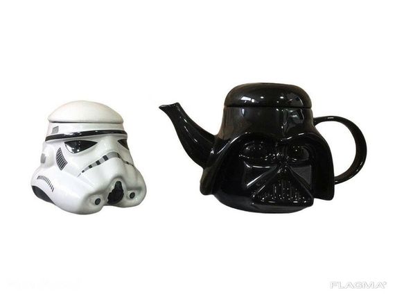 Подарочный Набор Кружка Чашка Бокал 3D Крышкой Star Wars Штурмовик 3D и Заварник | Зображення 2