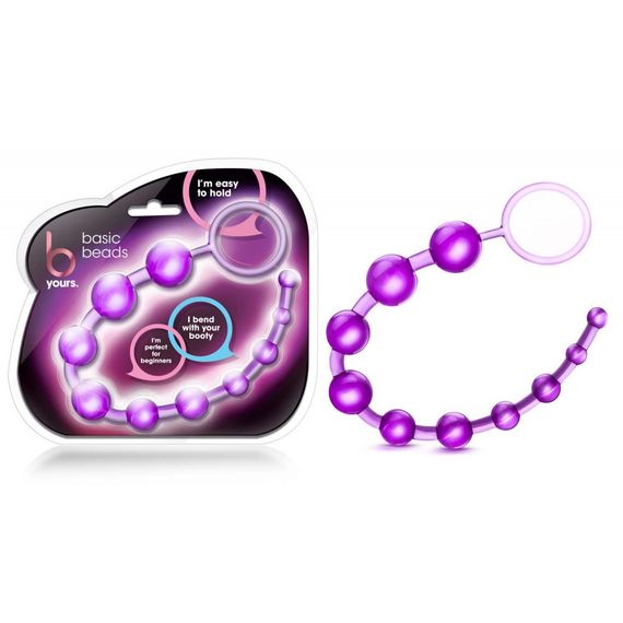 Анальная цепочка Blush B YOURS BASIC BEADS PURPLE Sex Aura