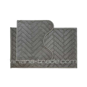 Набір килимків для ванної 2шт: 44*70см+44*40см U-виріз Little срібний Дариана