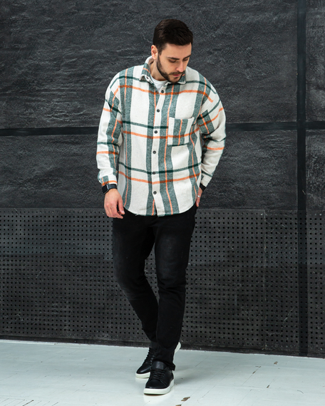 Сорочка байка Топ біло-зелений S | Зображення 1