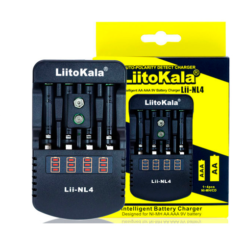 Универсальная зарядка для аккумуляторов LiitoKala Lii-NL4 4x-AA, AAA, 9 В Li-Ion, NiMH, NiCd | Зображення 4