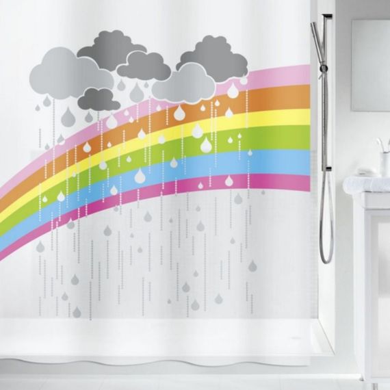 Шторка для ванной и душа Spirella Arc En Ciel 180x200 см, водоотталкивающая PEVA, 10.19133