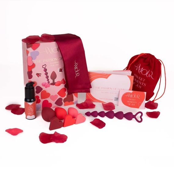 Набор для анальной тренировки Dream Toys Amour The Passion Of Love с бусинами и аксессуарами Sex Aura | Зображення 1