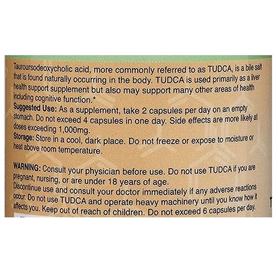 Комплекс для профілактики печінки Double Wood TUDCA Tauroursodeoxycholic Acid 250 mg 60 Caps | Зображення 2