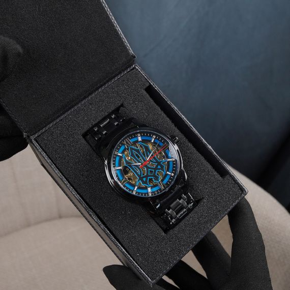 Класичний чоловічий годинник Awarder 025 Sharp Black-Blue | Зображення 7