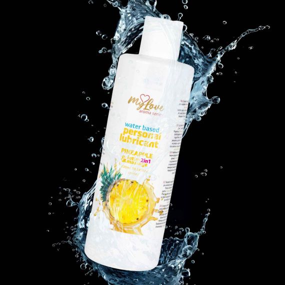 2в1 лубрикант та масажний гель - MyLove Aroma Series Intim&Massage Pineapple, 300 мл Sex Aura | Зображення 3