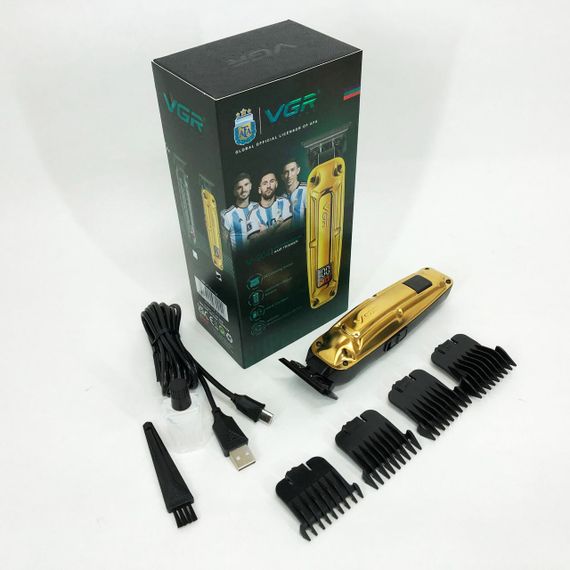 Перукарська машинка акумуляторна професійна VGR V-904, Тример для стрижки волосся потужний HJ-80 | Зображення 3