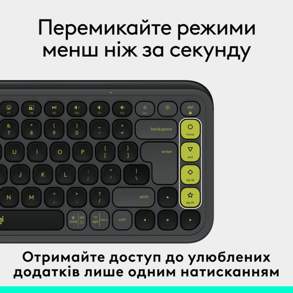 Клавіатура Logitech POP Icon Keys Bluetooth UA Graphite (920-013157) | Зображення 4
