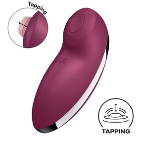 Вибростимулятор-пульсатор Satisfyer Tap & Climax 2 Red, эффект постукивания пальцем