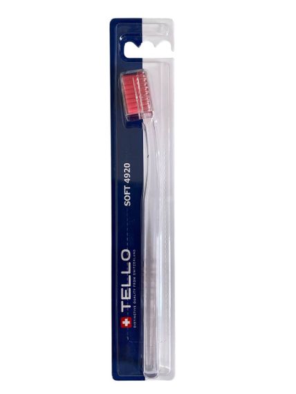 Зубна щітка Tello 4920 Soft, d 0.12mm, червоний