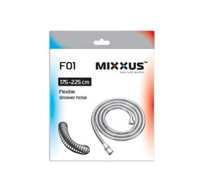 Шланг для душу розтяжний MIXXUS Chr.F01 (175-225 см) (HO0026)