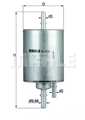 Фільтр паливний MAHLE/KNECHT Audi, MAHLE/KNECHT (KL570) | Зображення 2