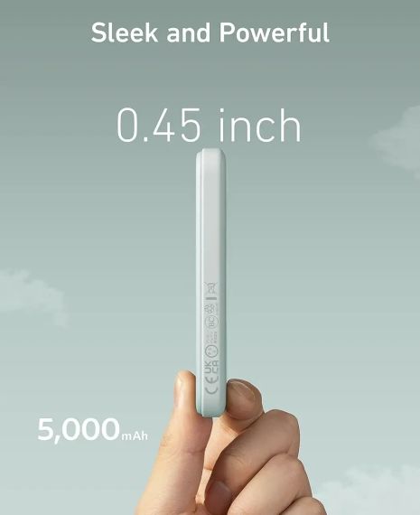 Зовнішній акумулятор Anker 621 Magnetic 5000mAh Green | Зображення 4