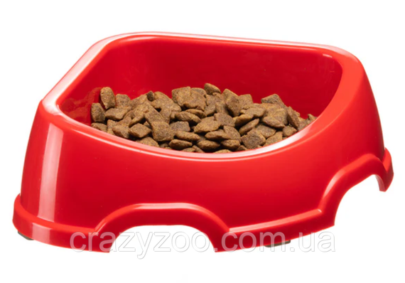 Миска для собак та котів Ferplast Party 20 пластикова кутова червона 24x21x7 см 500 мл 71120099 | Зображення 1